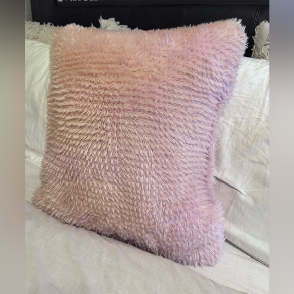 Fluffy Pink Throw Pillow - Picture 2 of 4
